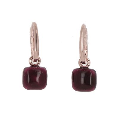 Orecchini Brio in argento rosato smaltati Orecchini Brio in argento rosato smaltati