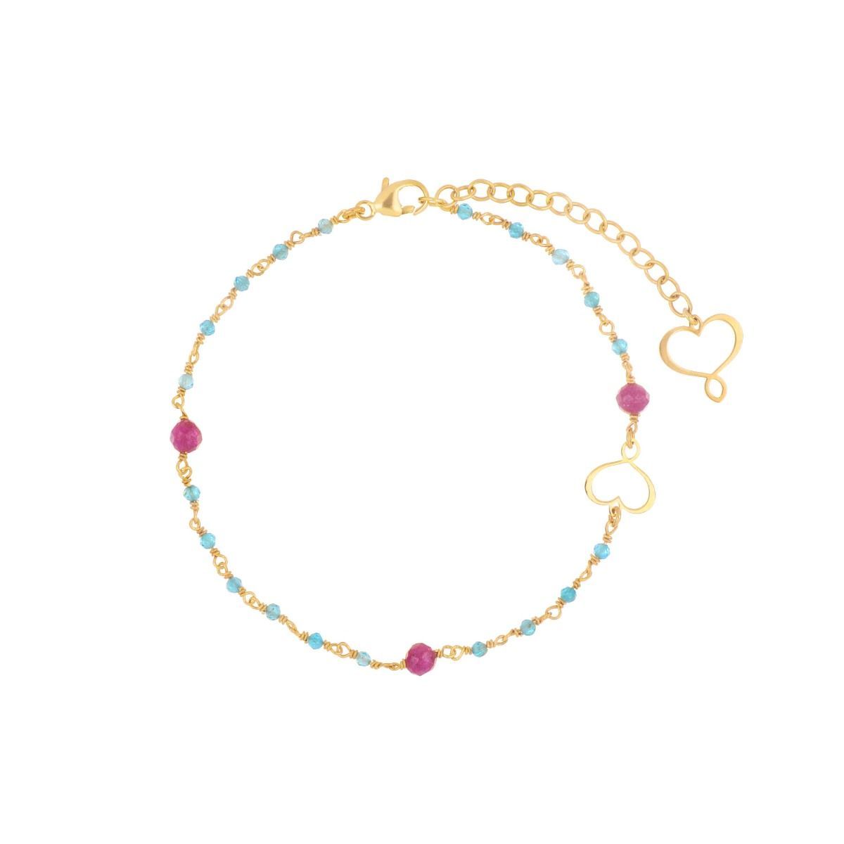 BRACCIALE ROSARIO APATITE E RUBINO BRACCIALE ROSARIO APATITE E RUBINO