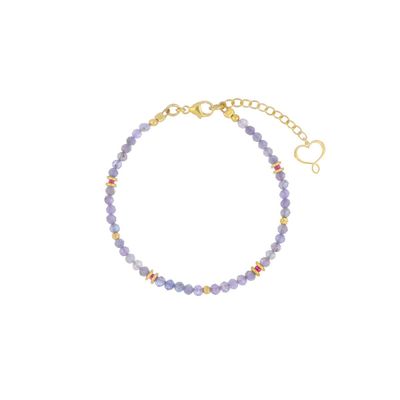 BRACCIALE MAMAN TANZANITE E RUBELLITE