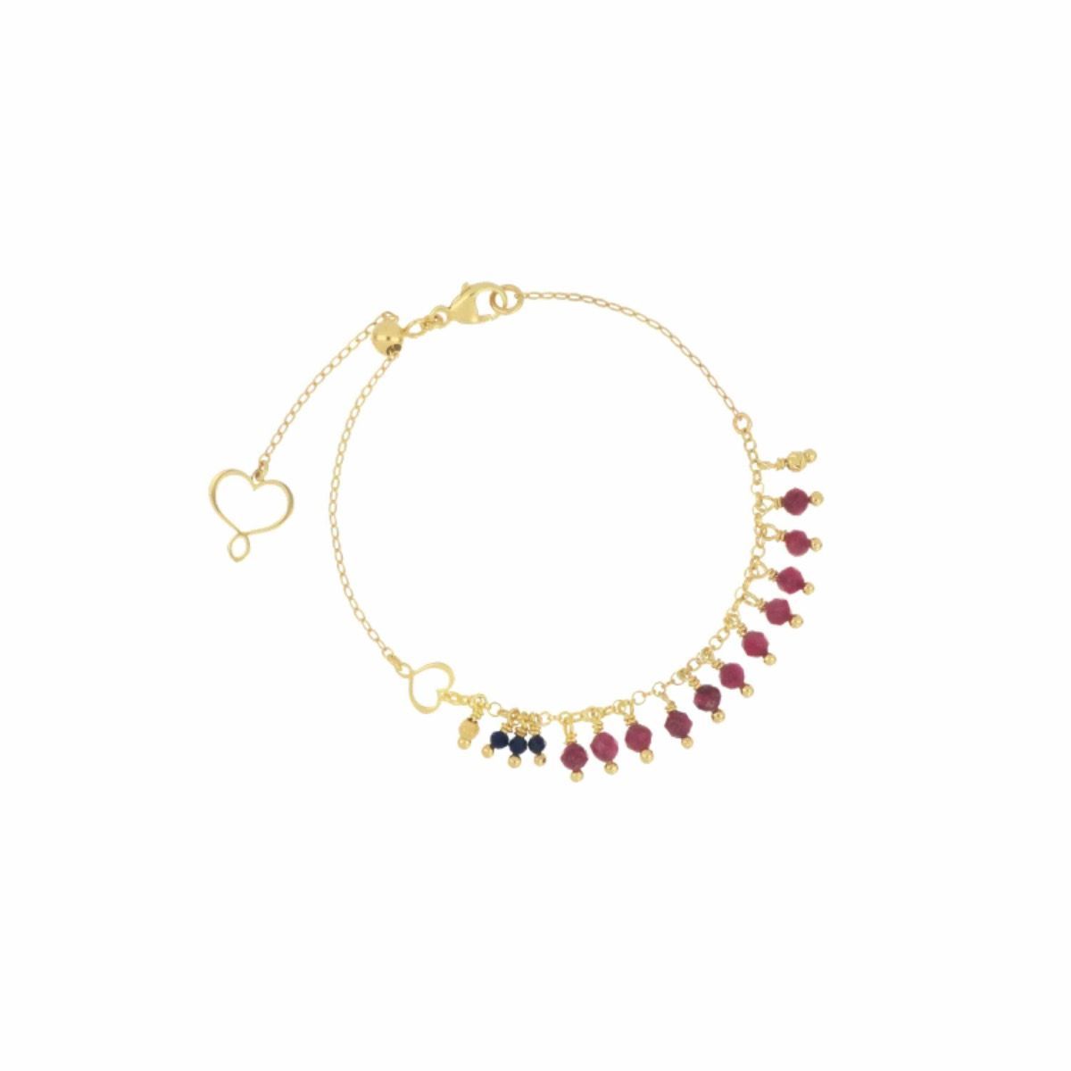 BRACCIALE FRANGE RUBINO E ZAFFIRI BRACCIALE FRANGE RUBINO E ZAFFIRI
