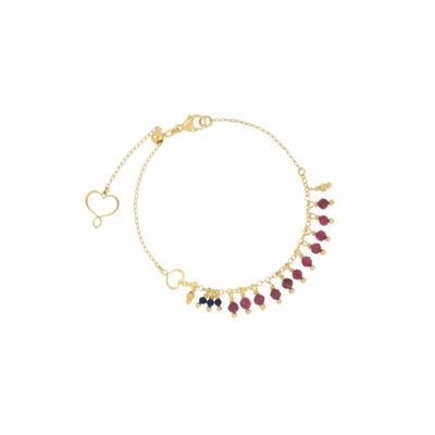BRACCIALE FRANGE RUBINO E ZAFFIRI BRACCIALE FRANGE RUBINO E ZAFFIRI
