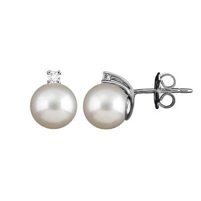 Orecchini perle AKOYA ø 6,0 con diamante