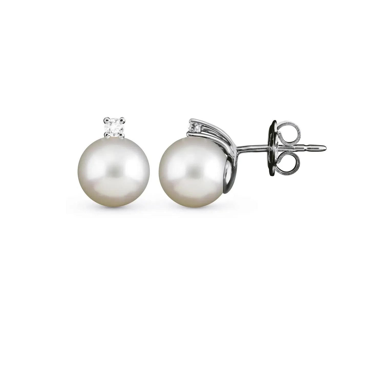 Orecchini perle Akoya ø 8,0 con diamante