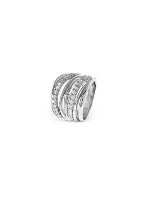 Anello Vortice in argento bianco Anello Vortice in argento bianco