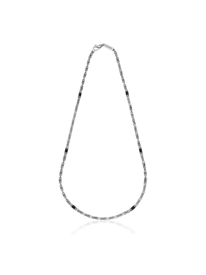 Collana in argento e smalto nero Collana in argento e smalto nero
