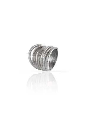 Anello Vortice in argento bianco Anello Vortice in argento bianco