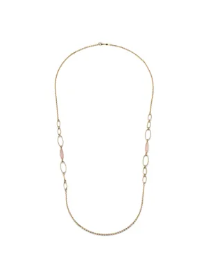 Collana Lunga Joya con Occhio di Gatto Rosa Collana Lunga Joya con Occhio di Gatto Rosa
