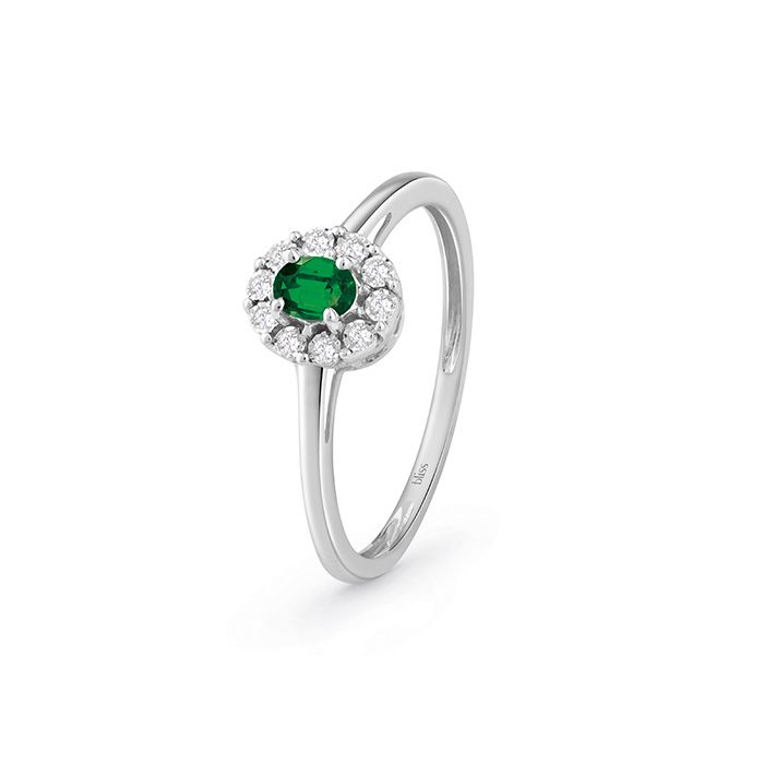 Anello "Regal" con zaffiro e smeraldo Anello "Regal" con zaffiro e smeraldo