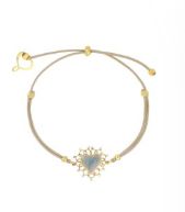 Bracciale Filo con cuore sacro smaltato
