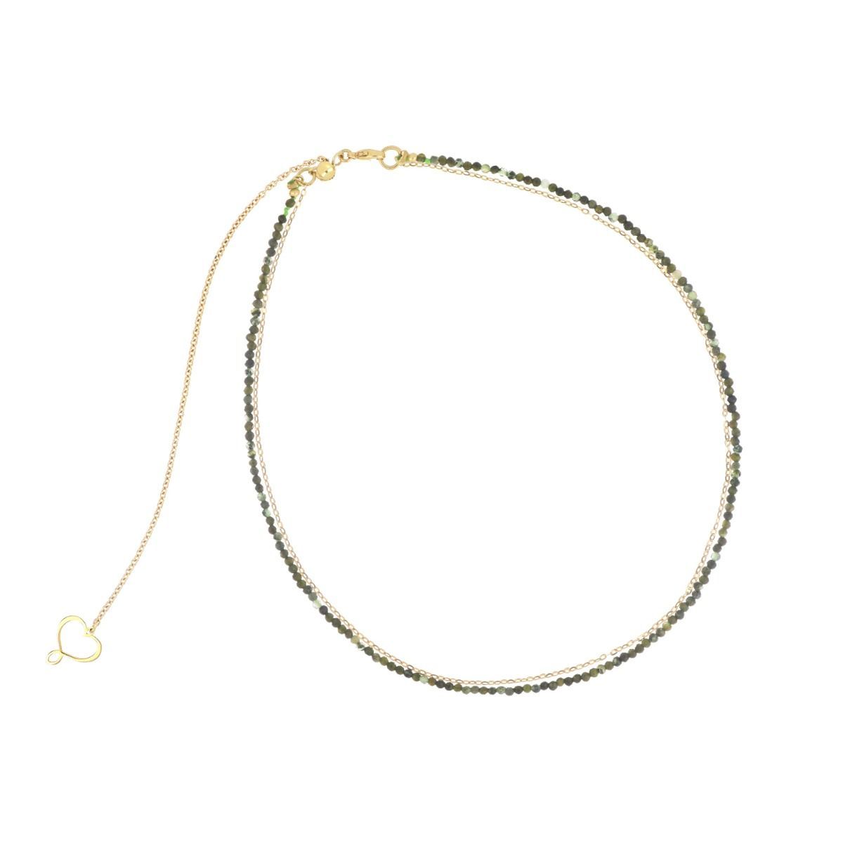 Girocollo Pietre Diopside e Catena Girocollo Pietre Diopside e Catena