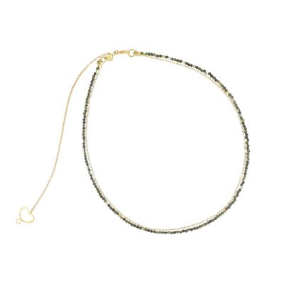 Girocollo Pietre Diopside e Catena Girocollo Pietre Diopside e Catena