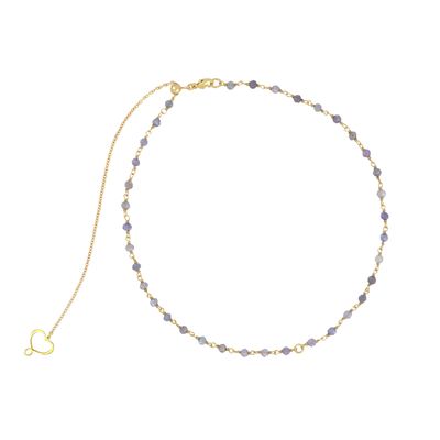 Girocollo Segni di Te con Rosario Tanzanite Girocollo Segni di Te con Rosario Tanzanite