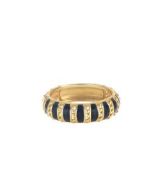 Anello Trame con smalto nero Anello Trame con smalto nero