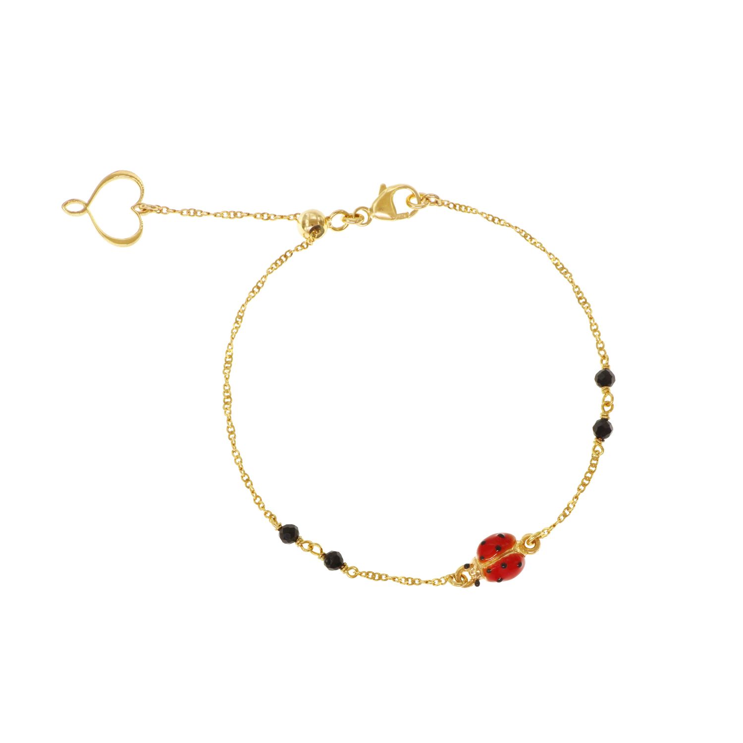 Bracciale Fortuna con coccinella con smalto rosso Bracciale Fortuna con coccinella con smalto rosso