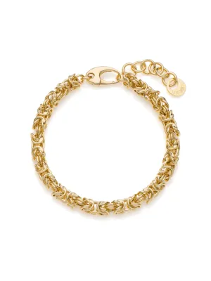 Bracciale in argento dorato bizantina Bracciale in argento dorato bizantina