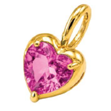 Cuore oro giallo e tormalina Cuore oro giallo e tormalina