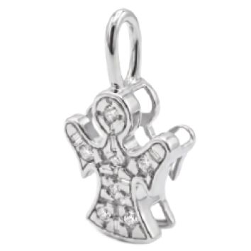 Angelo oro bianco con diamanti Angelo oro bianco con diamanti