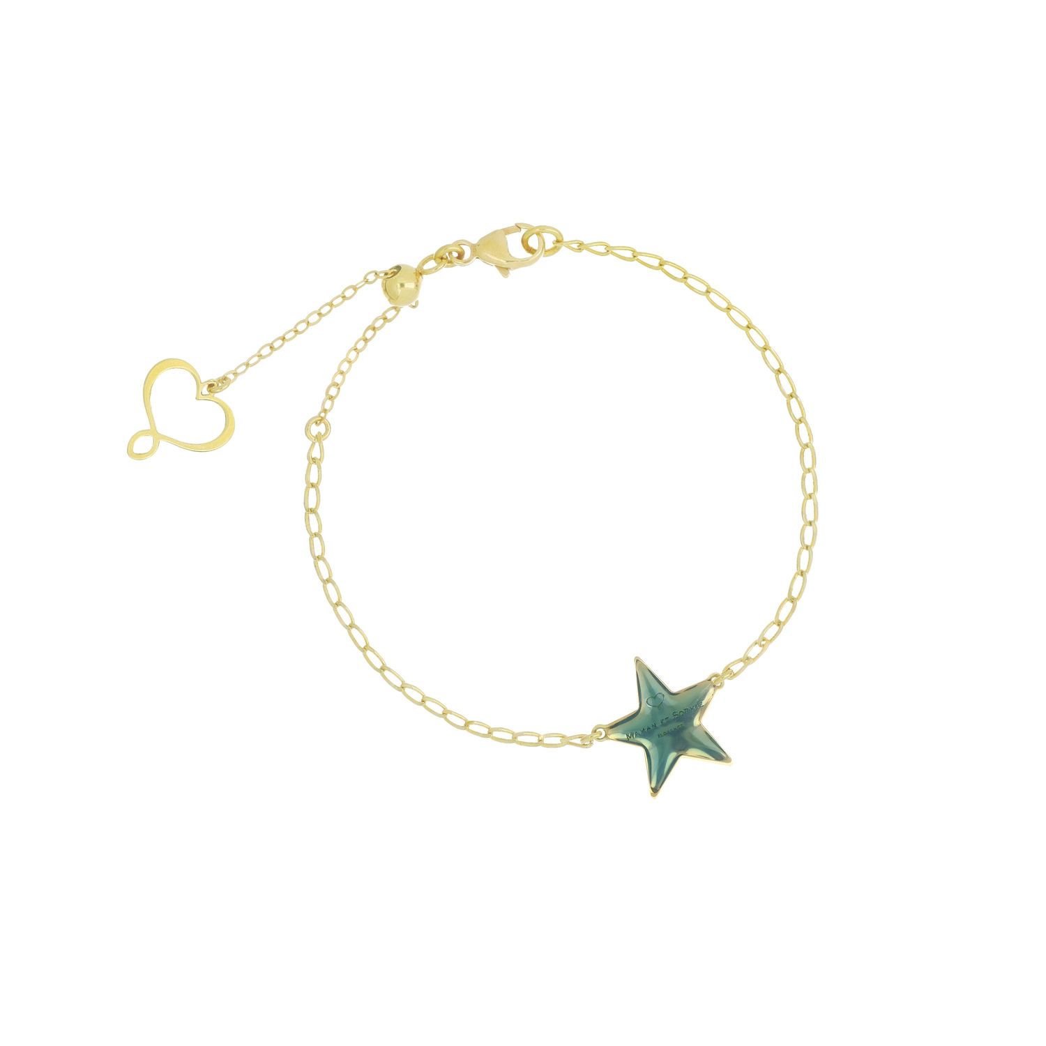 Bracciale Archivio con stella passante con smalto blu Bracciale Archivio con stella passante con smalto blu