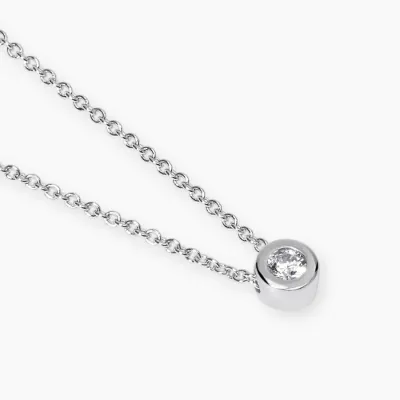 Girocollo con punto luce tondo in diamante lab-grown 0,08 carati MY DIAMOND