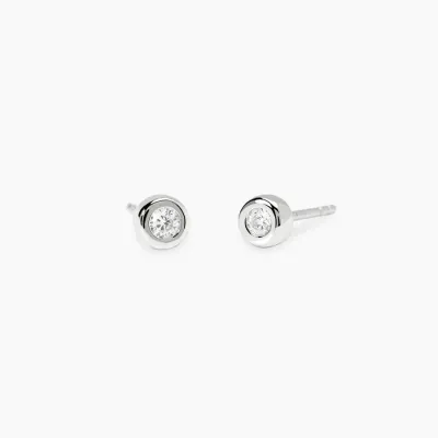 Orecchini a lobo tondi con diamanti lab-grown 0,055 carati MY DIAMOND Orecchini a lobo tondi con diamanti lab-grown 0,055 carati MY DIAMOND