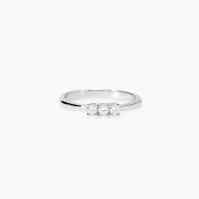 Anello trilogy con diamanti lab-grown 0,18 carati MY DIAMOND Anello trilogy con diamanti lab-grown 0,18 carati MY DIAMOND