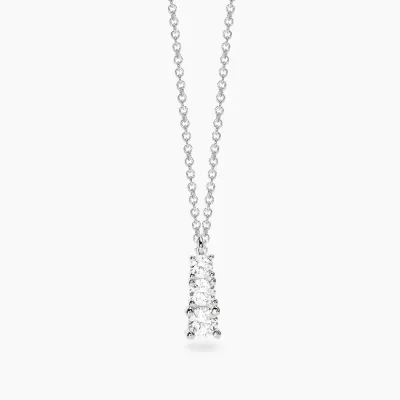 Girocollo in argento con pendente in diamanti lab-grown Girocollo in argento con pendente in diamanti lab-grown