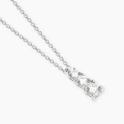 Girocollo in argento con pendente in diamanti lab-grown