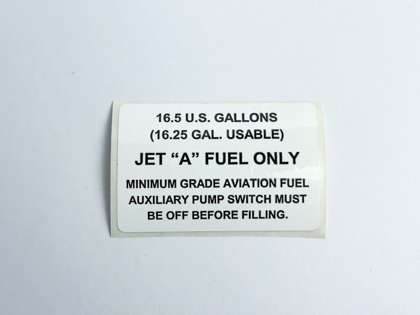 FALS210-13 (Placard, Filler Neck, 210 G-R, Jet A)