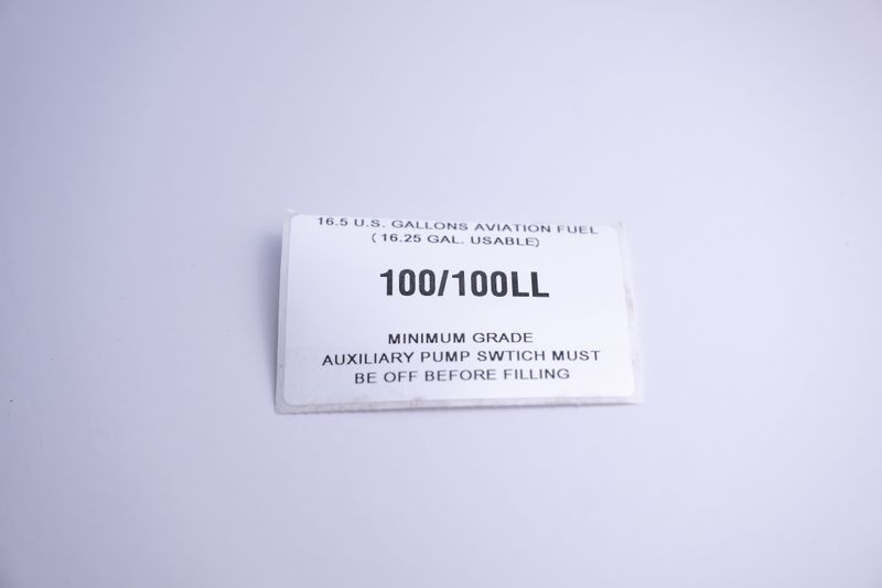 FA2100-1 (Placard, Filler Neck, 210 G-R, 100LL)