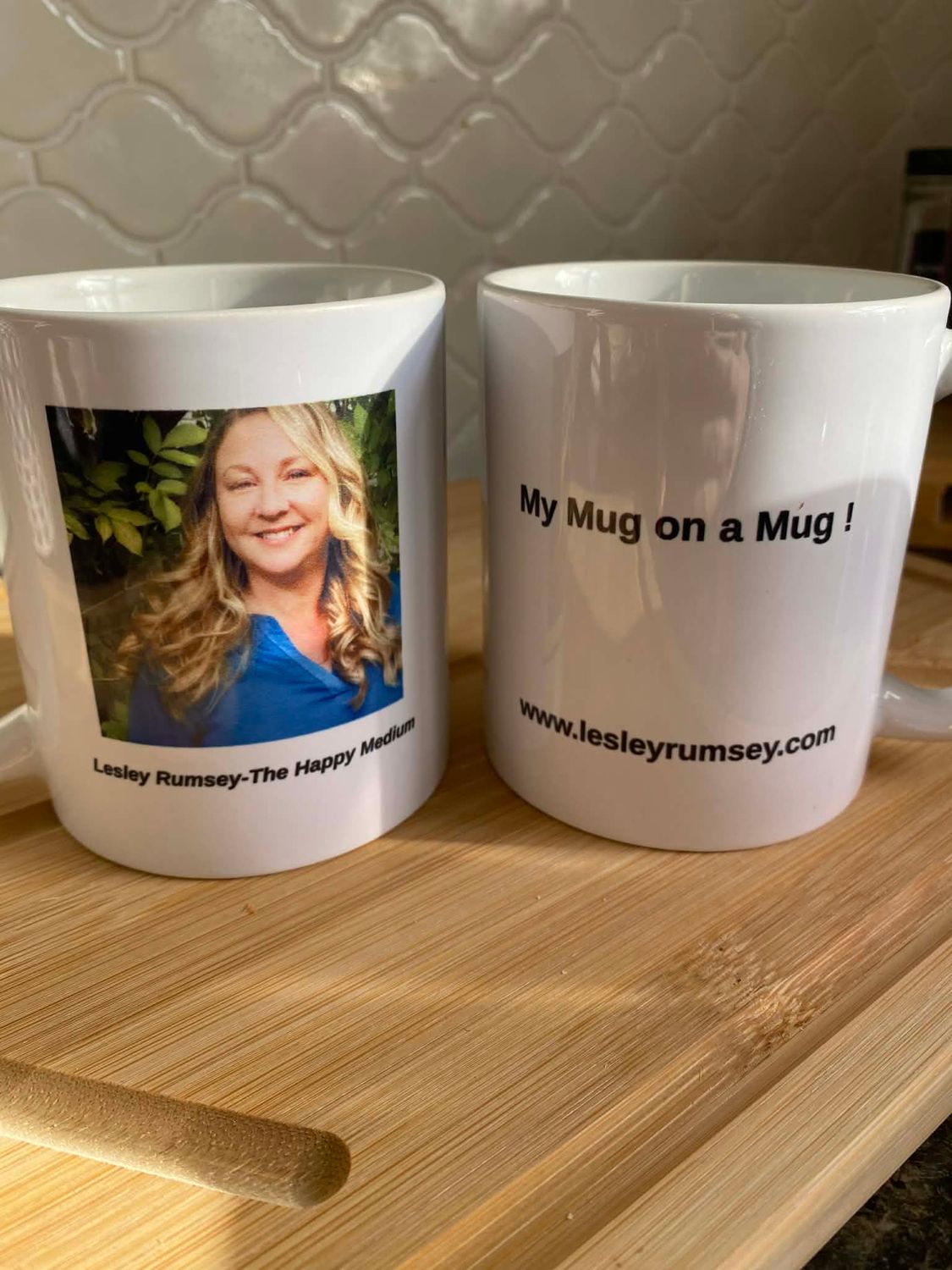 Mugs- Lesley's Mug On a MUG - Ceremic-White