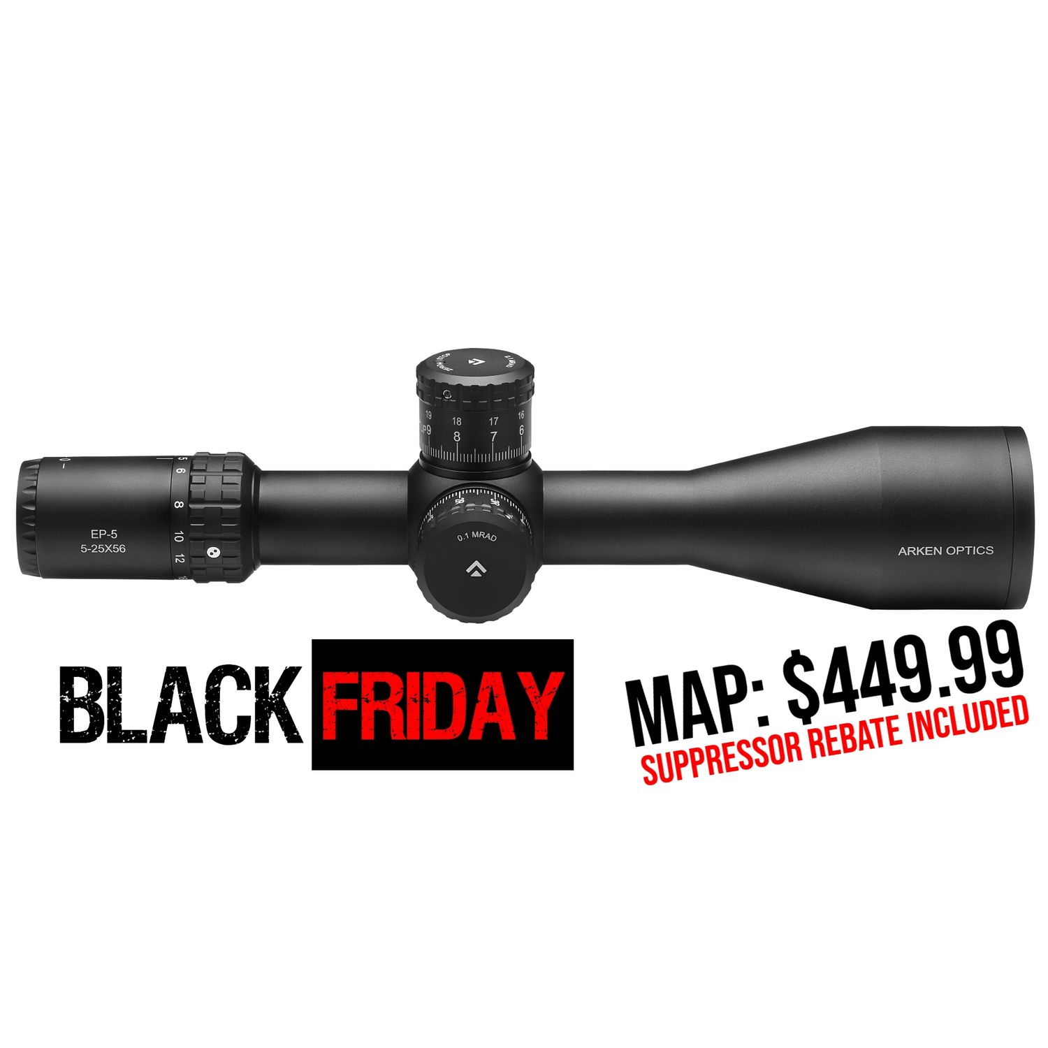 EP-5 5-25X56 FFP Illuminated VPR - Zero Stop - 34mm Tube