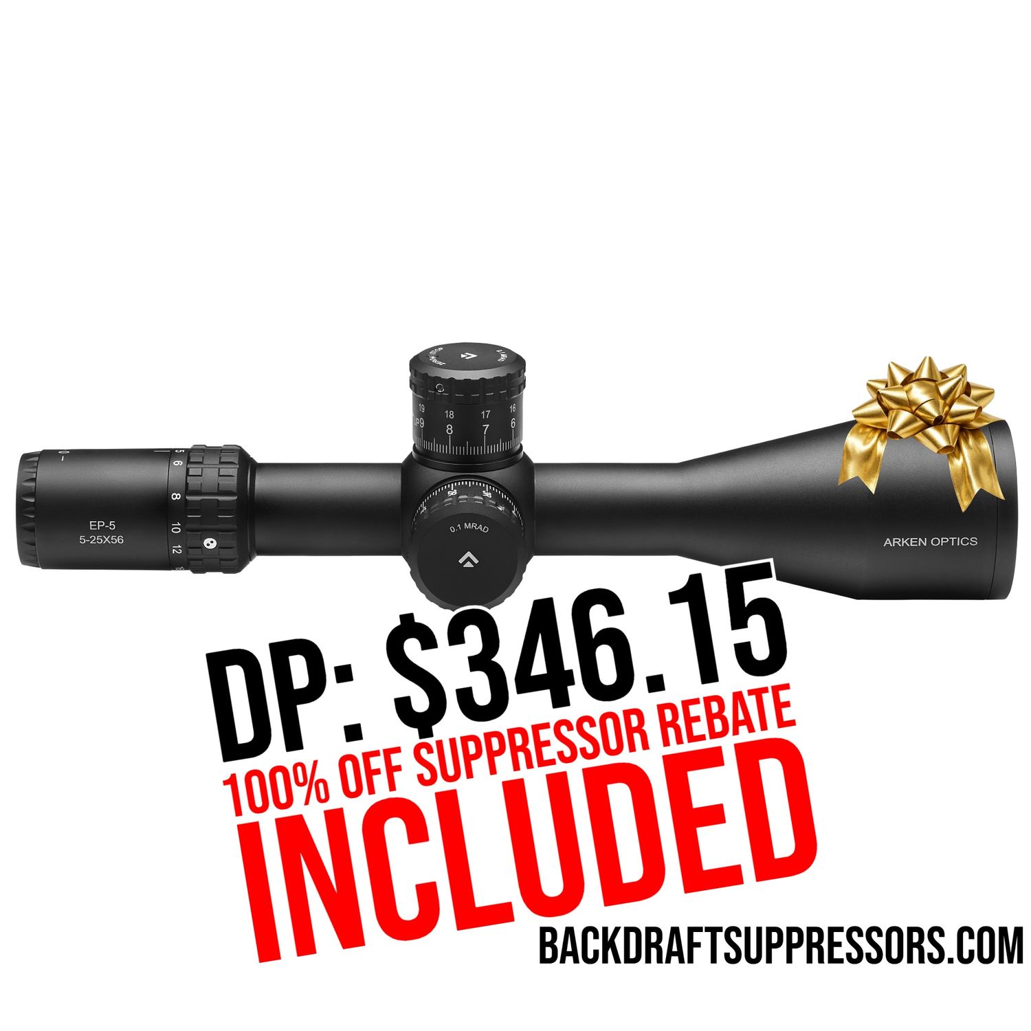 EP-5 5-25X56 FFP Illuminated VPR - Zero Stop - 34mm Tube