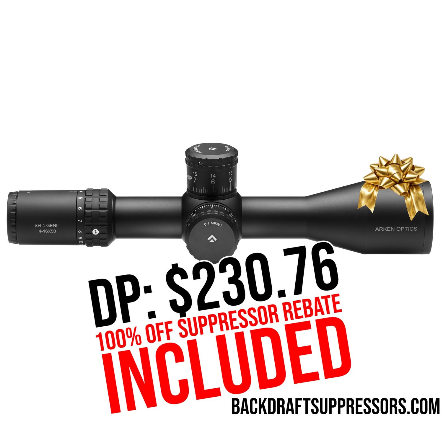 SH-4 4-16X50 GEN2 FFP Illuminated VPR - Zero Stop - 34mm Tube