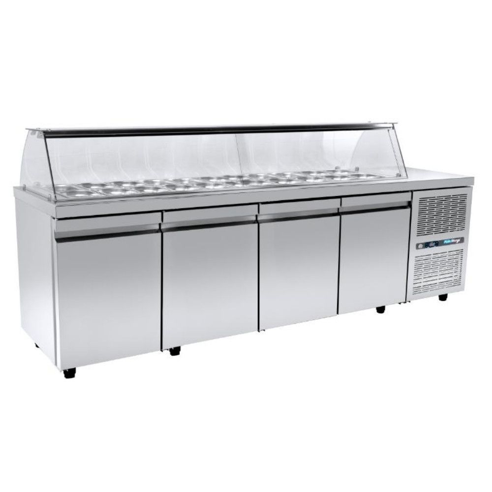 Saladevitrine met koelunit
