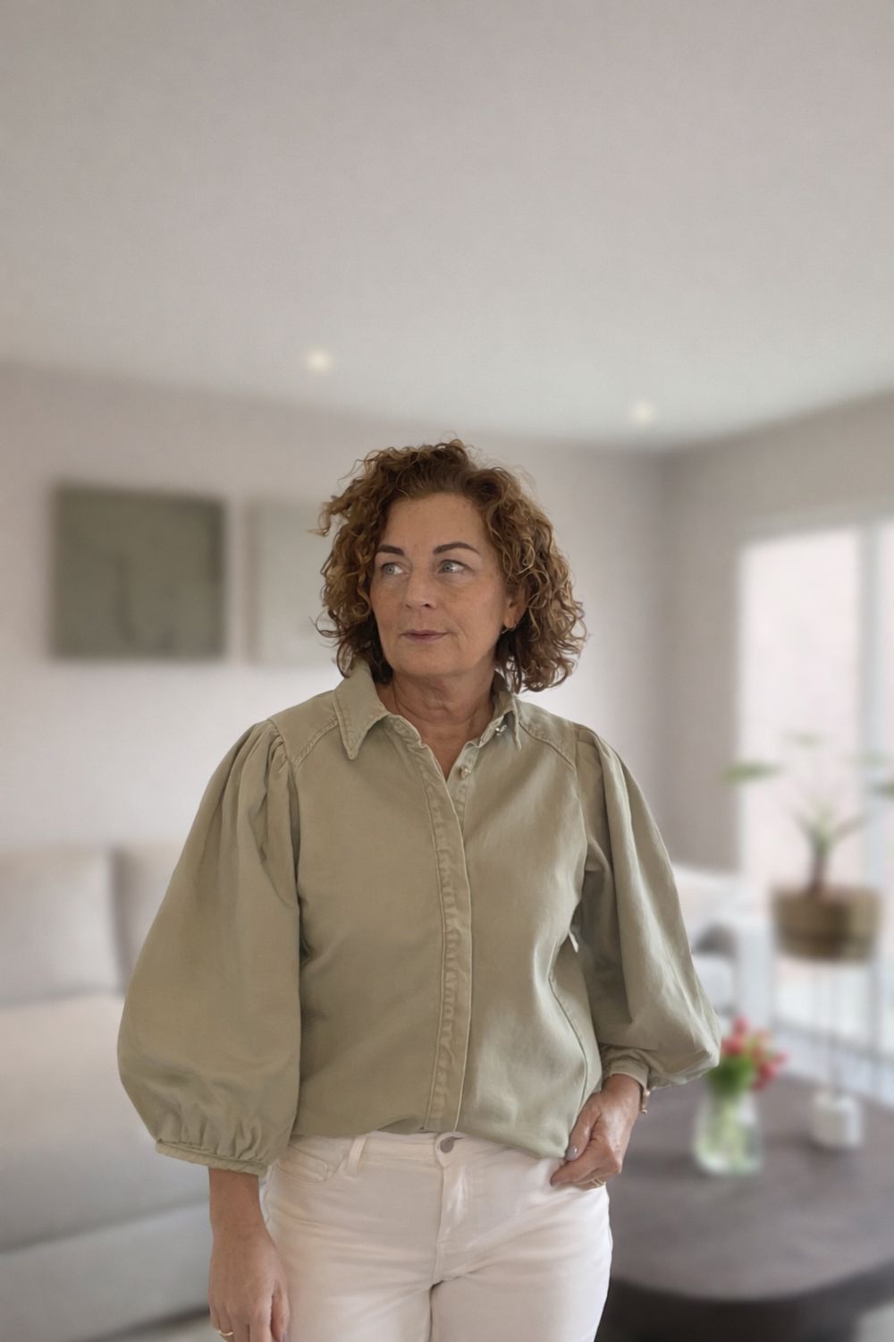 Blouse denim Pof zand