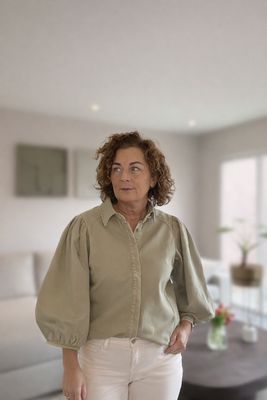 Blouse denim Pof zand