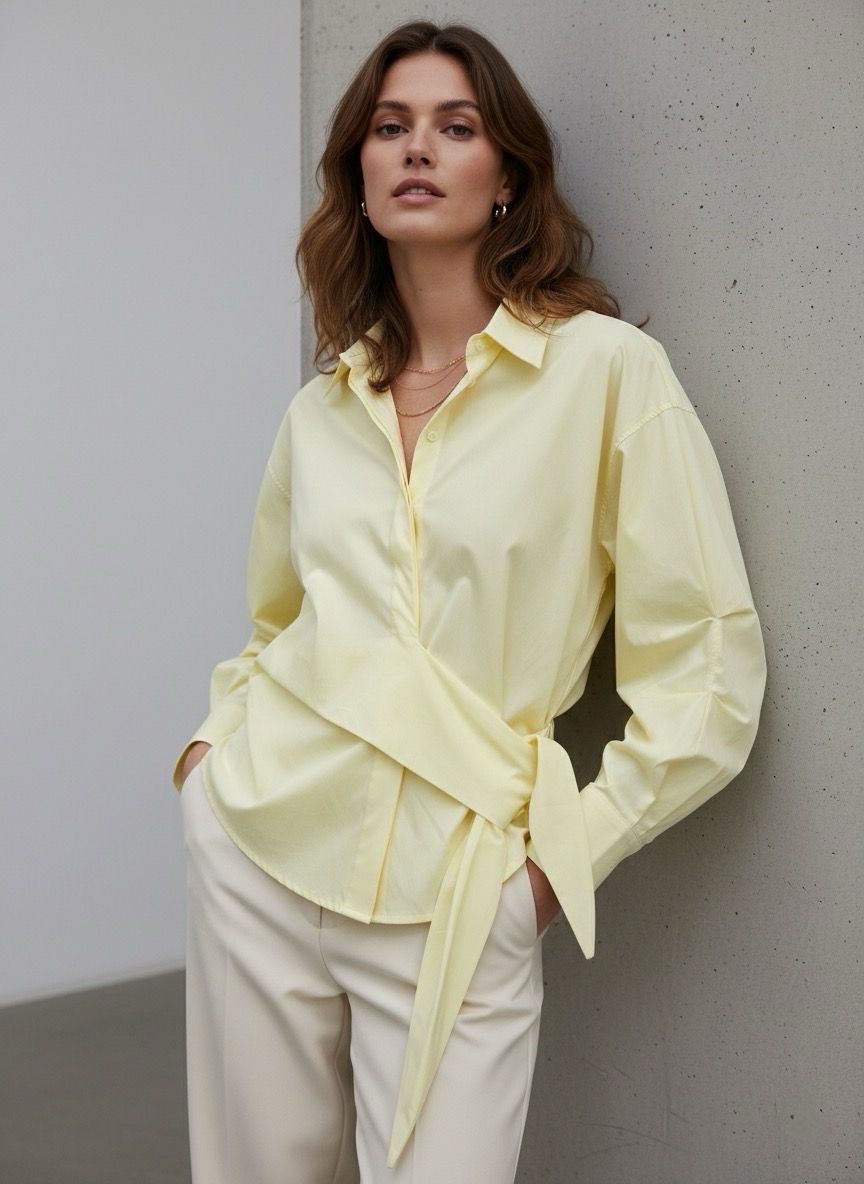Blouse strik geel
