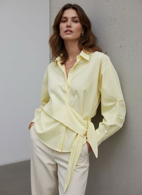 Blouse strik geel