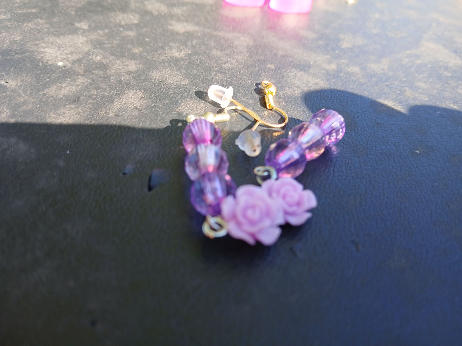 Rose earrings