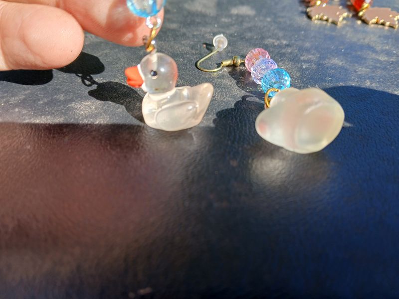 Duck earrings