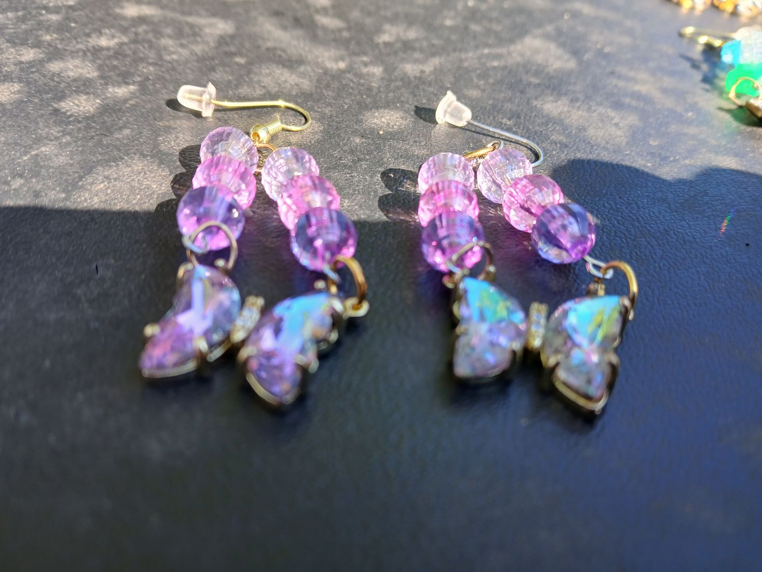 Large Crystal Butterfly earrings