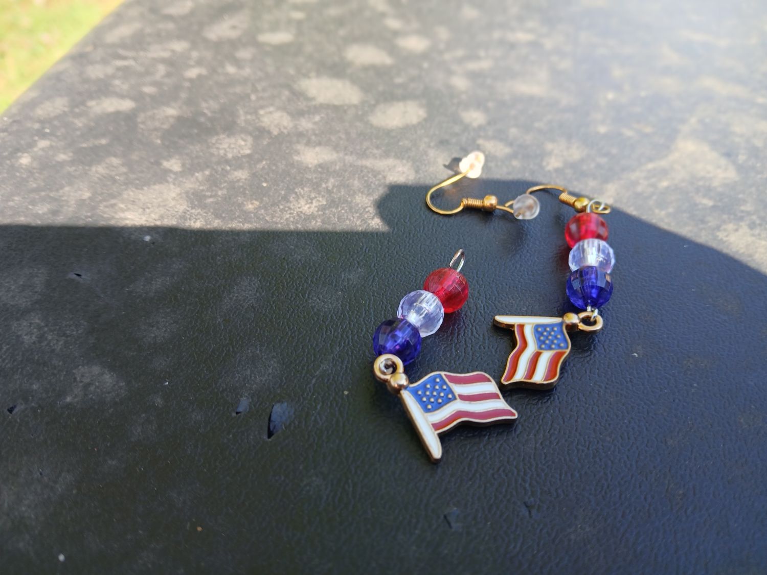 July 4th earrings - Flag