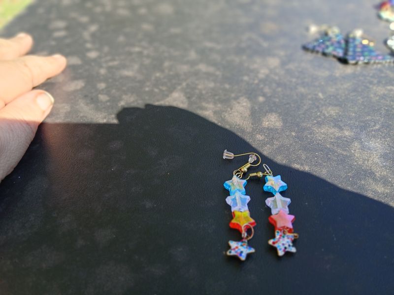 July 4th earrings - Stars