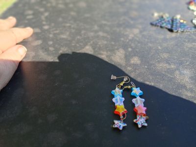 July 4th earrings - Stars