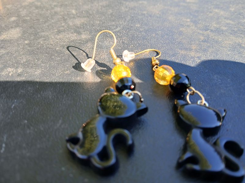Black Cat Earrings