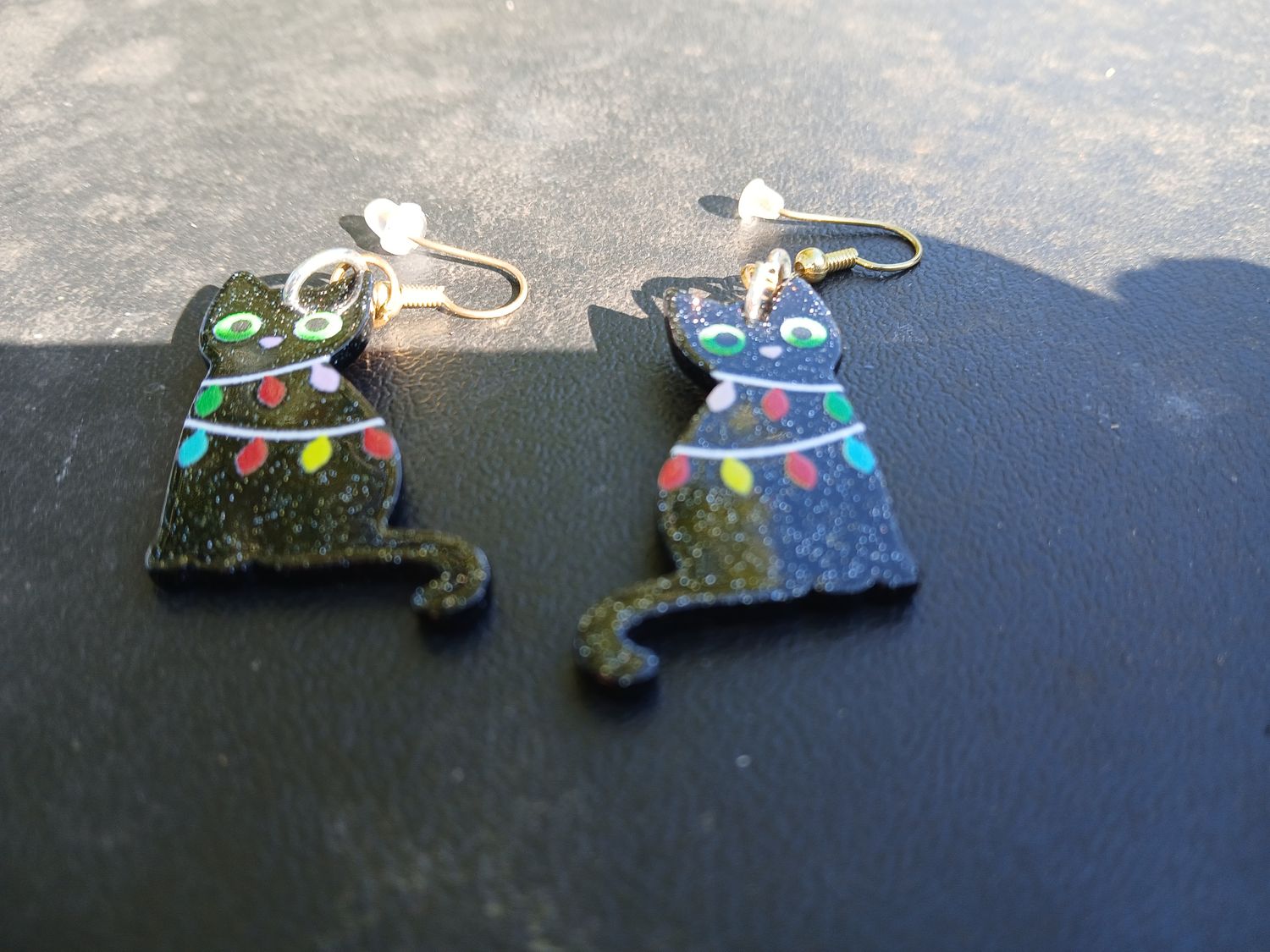 Cat with Lights Earrings