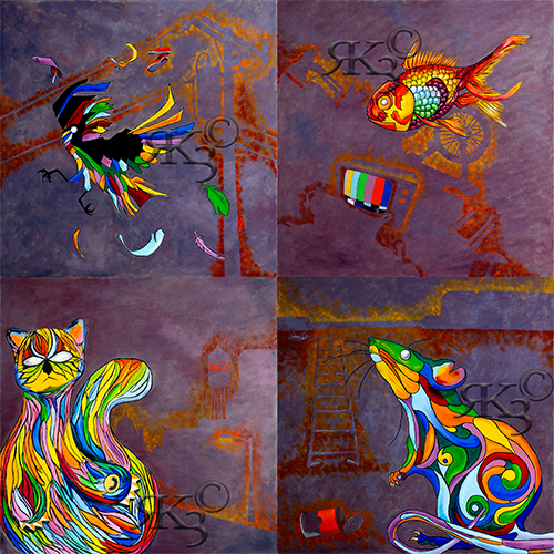 &quot;City Stories&quot; print, Street Menagerie series