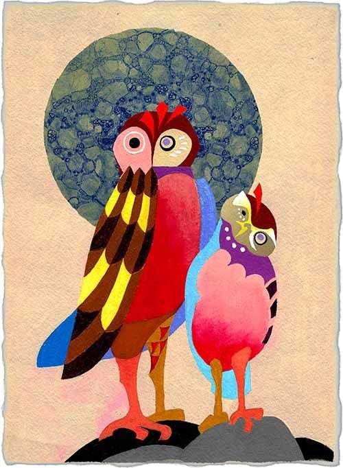 &quot;Burrowing Owls&quot; Print, Sonoran Birds series