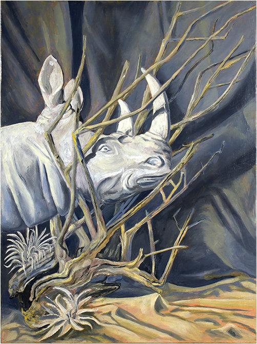 &quot;Portrait of a White Rhino&quot; print