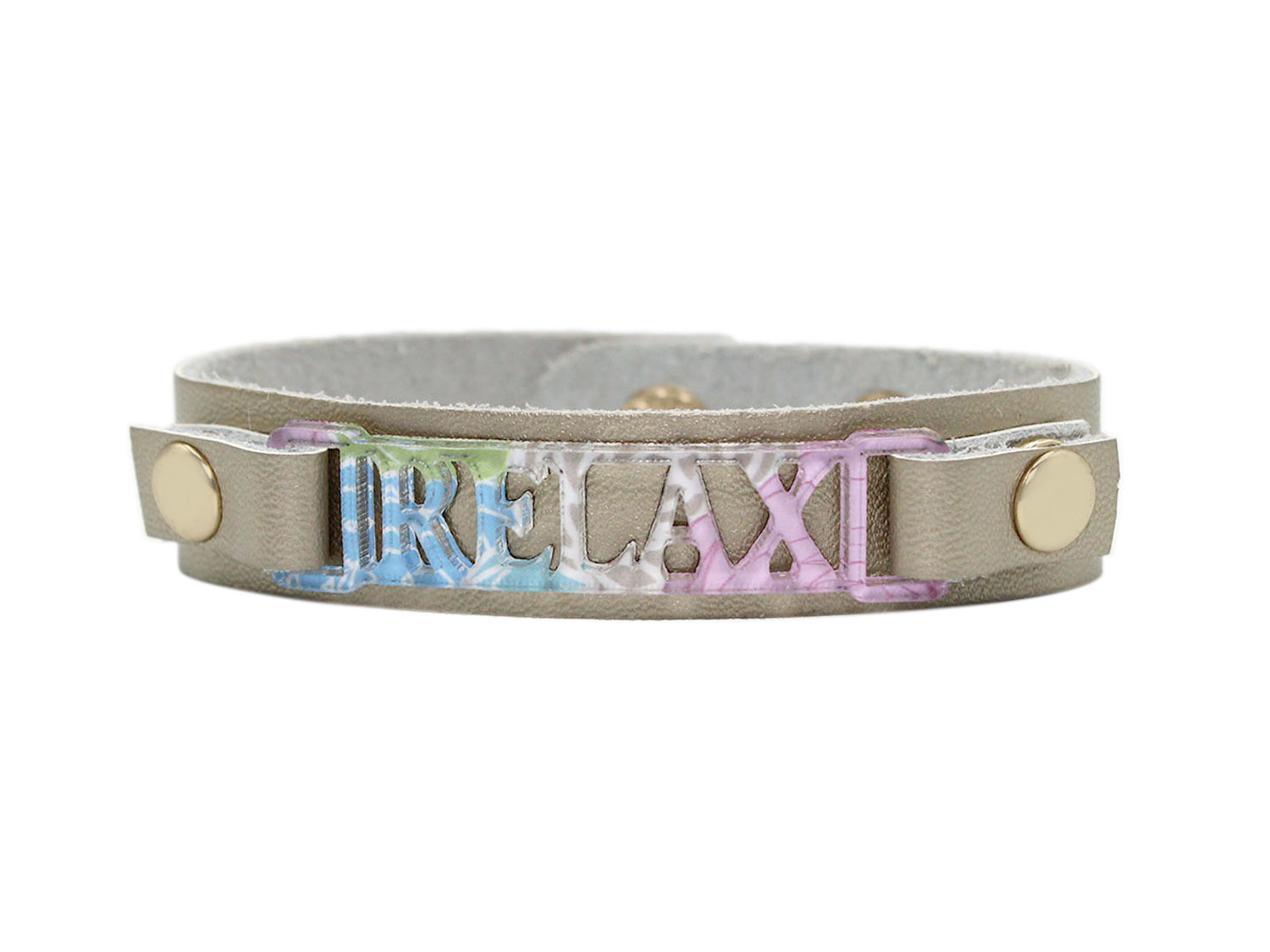 Metropolitan Cuff with Zoe Style Plaque "Relax"